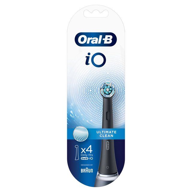 Oral-B iO Ultimate Clean Black Electric Toothbrush Heads 4 per pack
