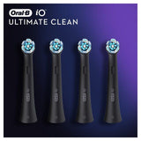 Oral-B iO Ultimate Clean Black Electric Toothbrush Heads 4 per pack