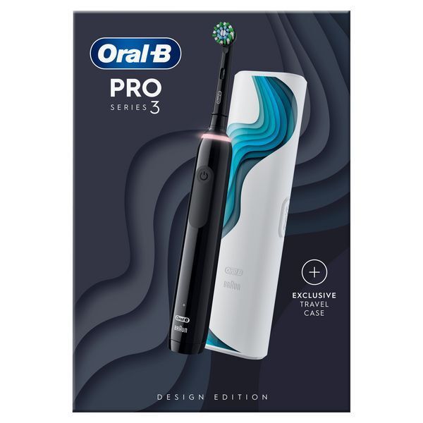 Oral-B Pro3 3500 Black Electric Toothbrush + Travel Case
