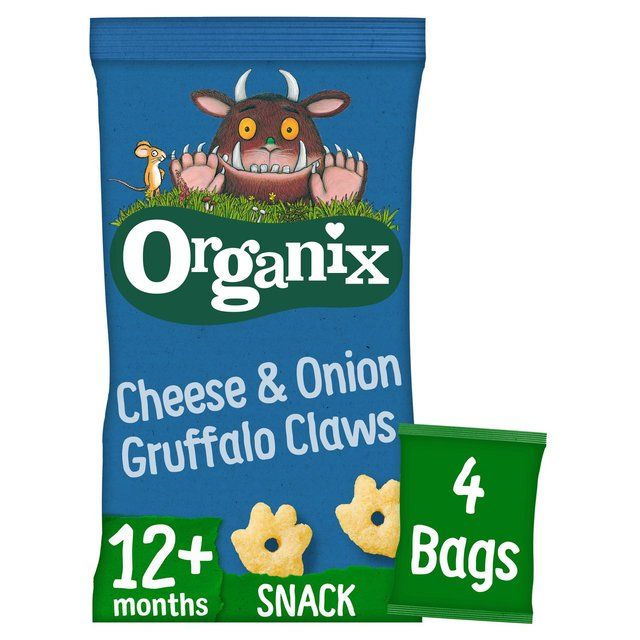 Organix Cheese & Onion Organic Gruffalo Claws 12 mths+ Multipack 4 x 15g