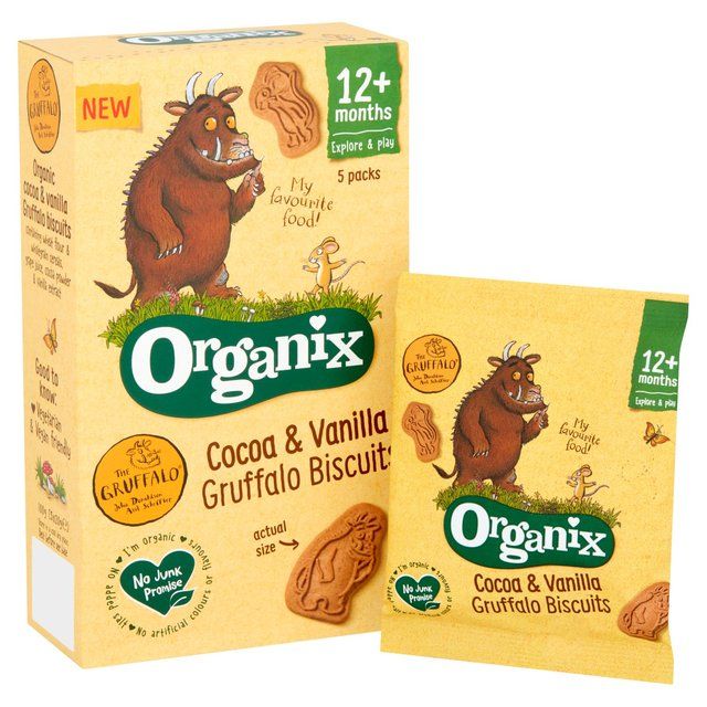 Organix Cocoa & Vanilla Organic Gruffalo Biscuits 12 mths+ Multipack 5 x 20g