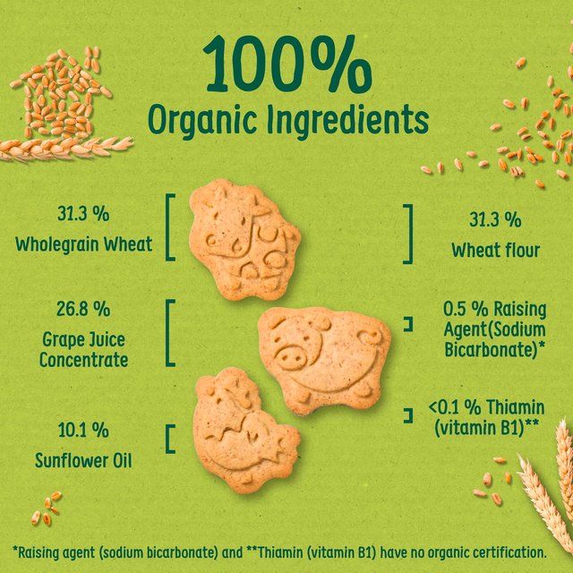 Organix Farm Animal Biscuits 12 mths Value Box 100g