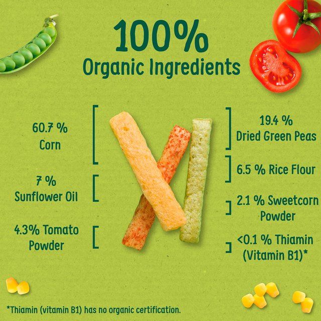 Organix Melty Veggie Organic Stix 7 mths+ Multipack 4 x 15g