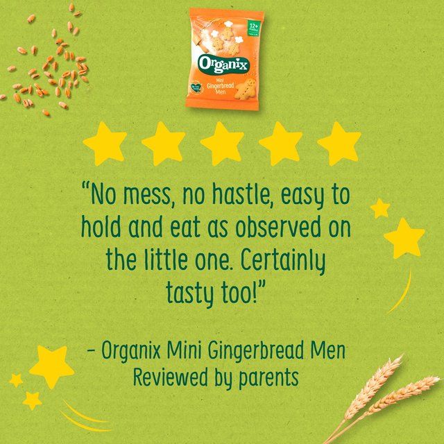 Organix Mini Gingerbread Men Organic Toddler Snack Biscuits 20g 20g