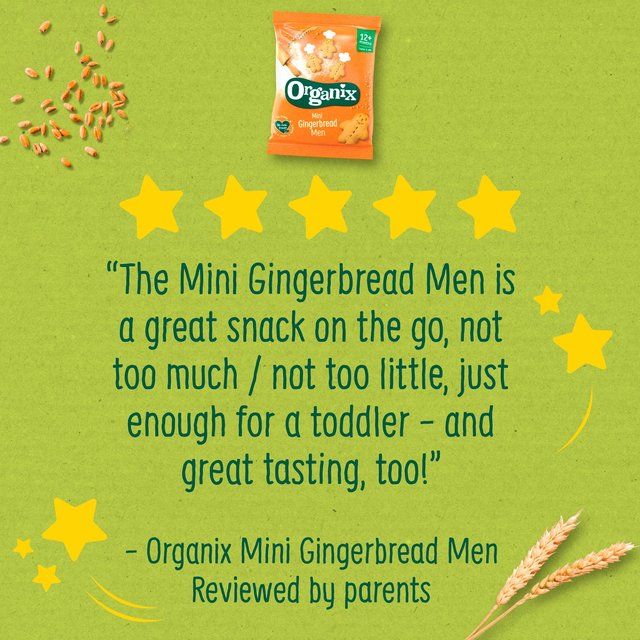 Organix Mini Gingerbread Men Organic Toddler Snack Biscuits 20g 20g