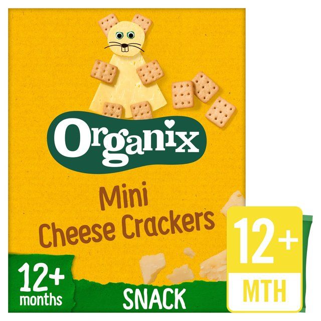 Organix Mini Organic Cheese Crackers Toddler Biscuits 12 mths+ 80g