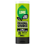 Original Source Spiced Lime 3 in 1 Hair Face and Body Wash for Men 500ml