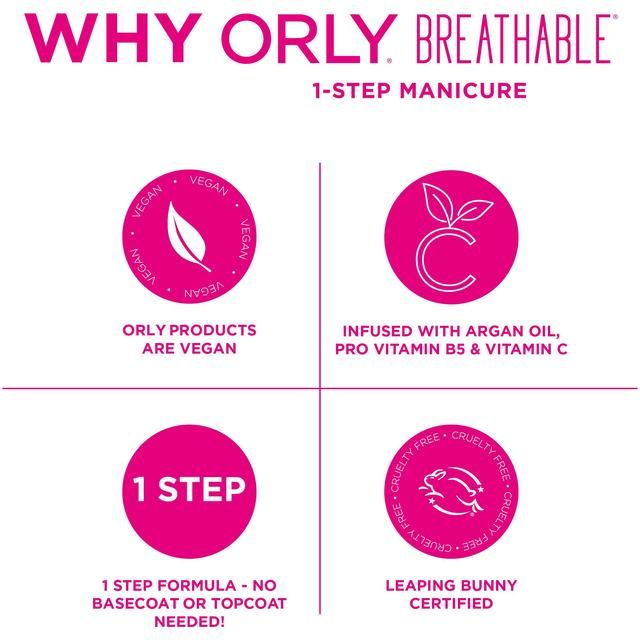 Orly 4 in 1 Breathable Treatment & Colour Nail Polish - Just Breathe 18ml