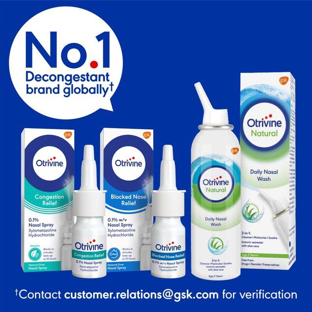 Otrivine Allergy Hayfever & Blocked Nose Relief Nasal Spray   10ml