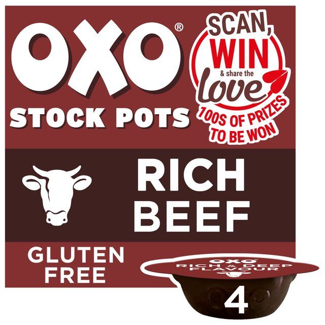 Oxo Stock Pots Rich Beef with Rosemary & Onion 4 x 20g