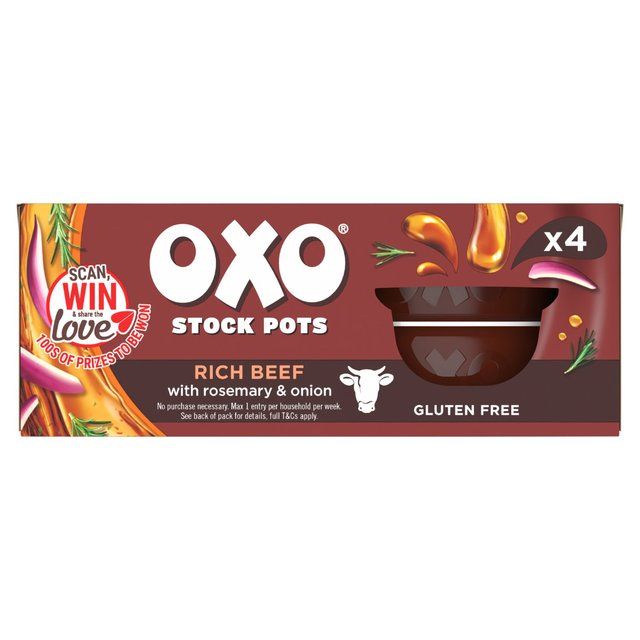 Oxo Stock Pots Rich Beef with Rosemary & Onion 4 x 20g