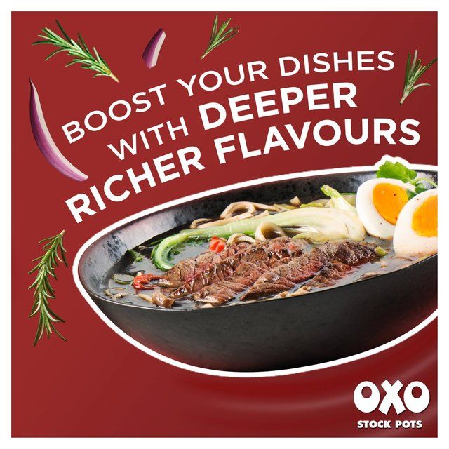 Oxo Stock Pots Rich Beef with Rosemary & Onion 4 x 20g