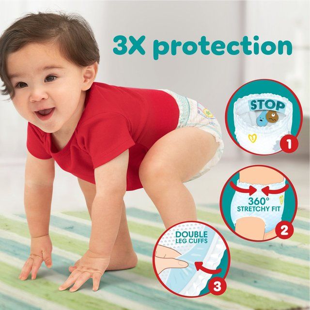 Pampers Baby-Dry Nappy Pants Size 4 (9-15kg) Jumbo+ Pack 72 per pack