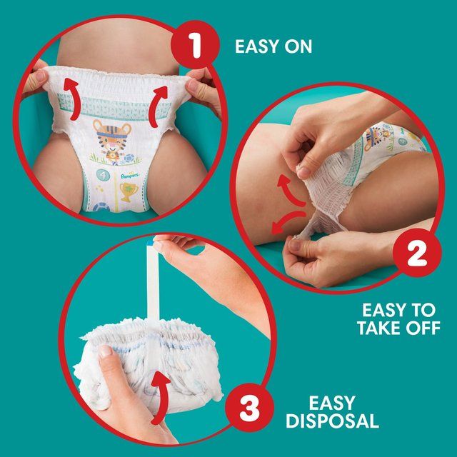 Pampers Baby-Dry Nappy Pants Size 4 (9-15kg) Jumbo+ Pack 72 per pack