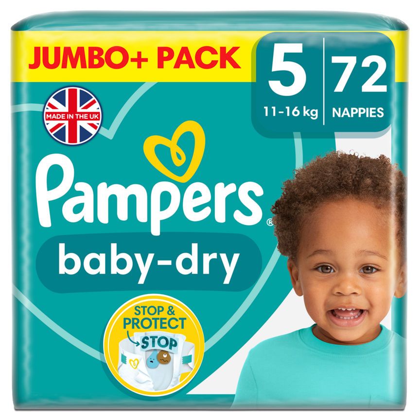 Pampers Baby-Dry Size 5 Nappies Jumbo+ Pack