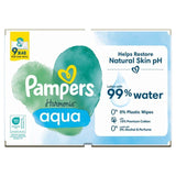Pampers Harmonie Aqua Plastic Free Baby Wipes X9 9 x 48 per pack