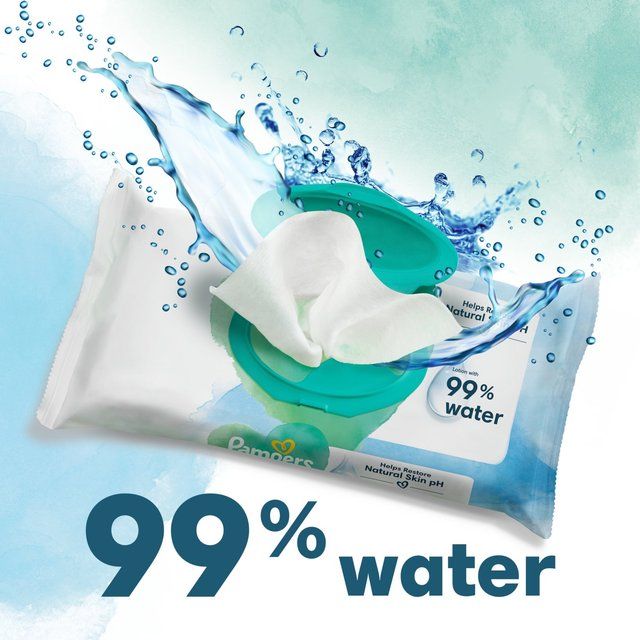 Pampers Harmonie Aqua Plastic Free Baby Wipes X9 9 x 48 per pack