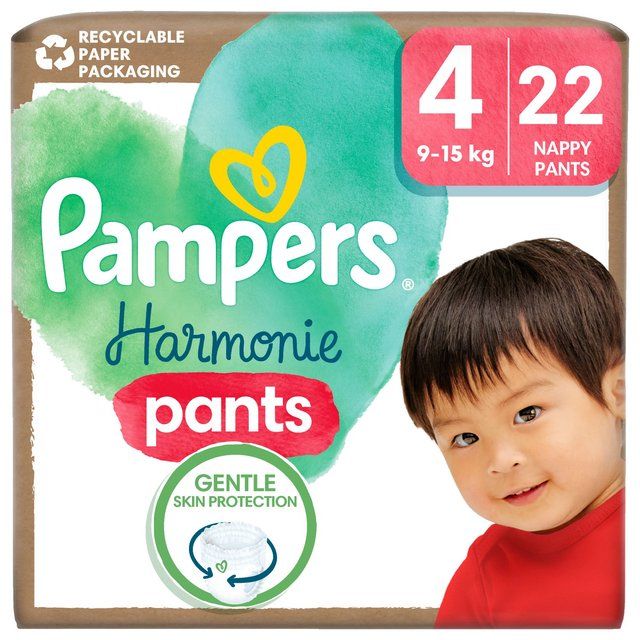 Pampers Harmonie Nappies Pants Size 4 Essential Pack 22 per pack