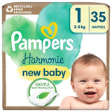 Pampers Harmonie Nappies Size 1 Essential Pack 35 per pack