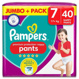 Pampers Premium Protection Nappy Pants Size 7 Jumbo Pack 40 per pack