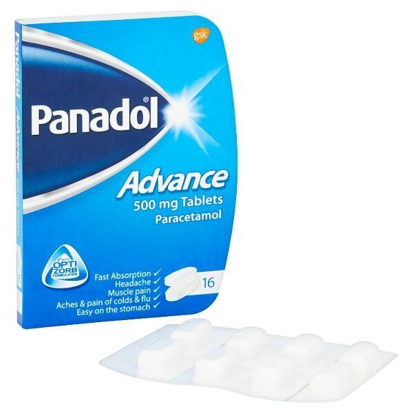 Panadol Advance Pain Relief 500 mg Paracetamol Tablets 16s
