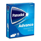 Panadol Advance Paracetamol Pain Killers 500mg Tablets 16 per pack