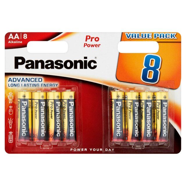 Panasonic Pro Power AA Batteries Alkaline 8 per pack