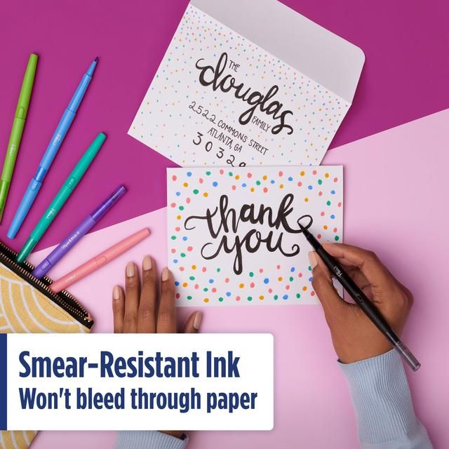 Paper Mate Flair 0.7mm Dual Brush Felt Tip Pens   8 per pack