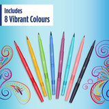 Paper Mate Flair 0.7mm Dual Brush Felt Tip Pens   8 per pack
