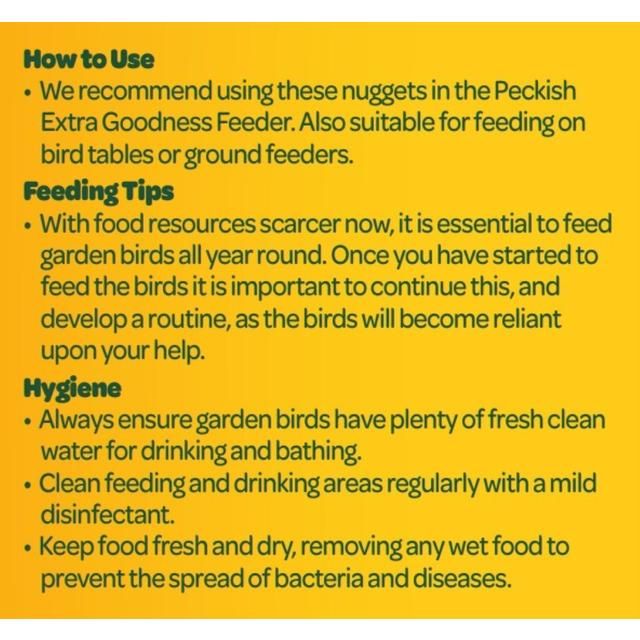 Peckish Extra Goodness Suet Nuggets For Wild Birds 1kg