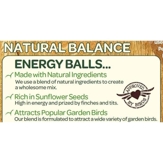 Peckish Natural Balance Energy Suet Fat Balls for Wild Birds 50 per pack