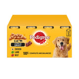 Pedigree Adult Wet Dog Food Tins Mixed in Gravy