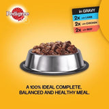 Pedigree Adult Wet Dog Food Tins Mixed in Gravy    6 x 400g
