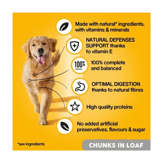 Pedigree Adult Wet Dog Food Tins Mixed in Loaf 6 x 400g