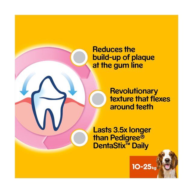 Pedigree Dentastix Advanced Medium Dog Treat Chicken Dental Chew 80g
