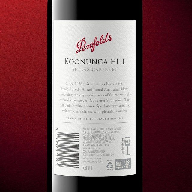Penfolds Koonunga Hill Shiraz / Cabernet Australia   75cl