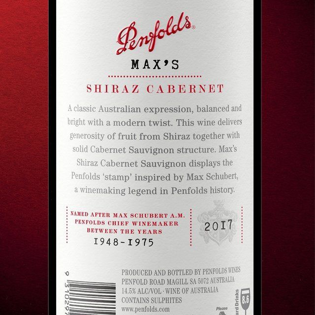 Penfolds Max's Shiraz Cabernet 75cl