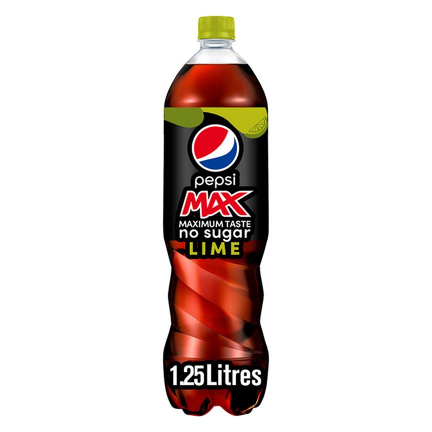 Pepsi Max Lime No Sugar Cola Bottle