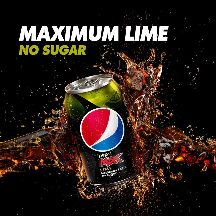 Pepsi Max Lime No Sugar Cola Cans
