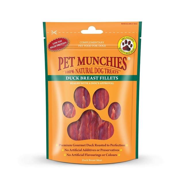 Pet Munchies 100% Natural Duck Fillet Dog Treats 80g