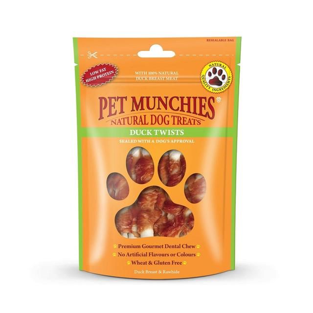 Pet Munchies 100% Natural Duck Twists Dog Treats 80g