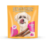 Pet Munchies 100% Natural Lamb Stix Dog Treats 50g