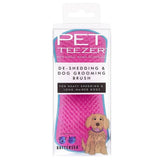 Pet Teezer De-shedding Dog Grooming Brush - Blue / Pink
