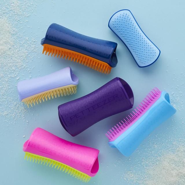 Pet Teezer Detangling Dog Grooming Brush - Navy / Orange