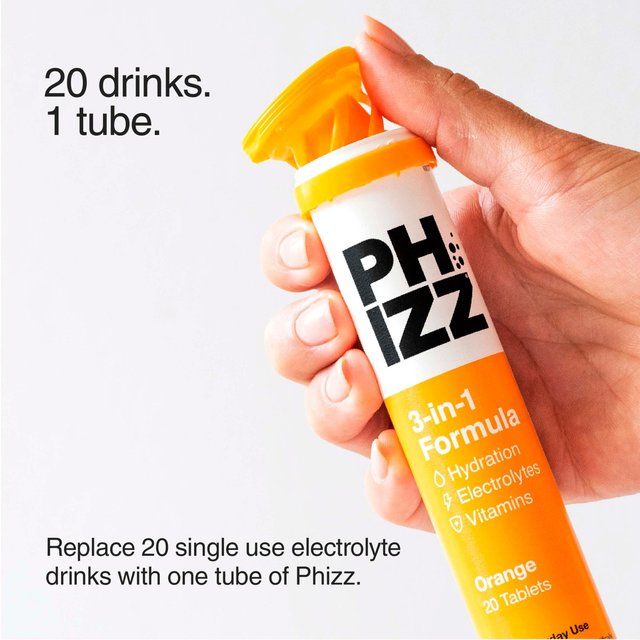 Phizz Orange 3-in-1 Hydration Electrolytes & Vitamins Effervescent 20 per pack