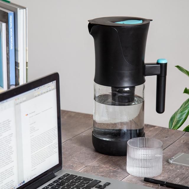 Phox Water V2 - 2.2L Glass Water Filter Jug & 3 Month Clean Filter Pack