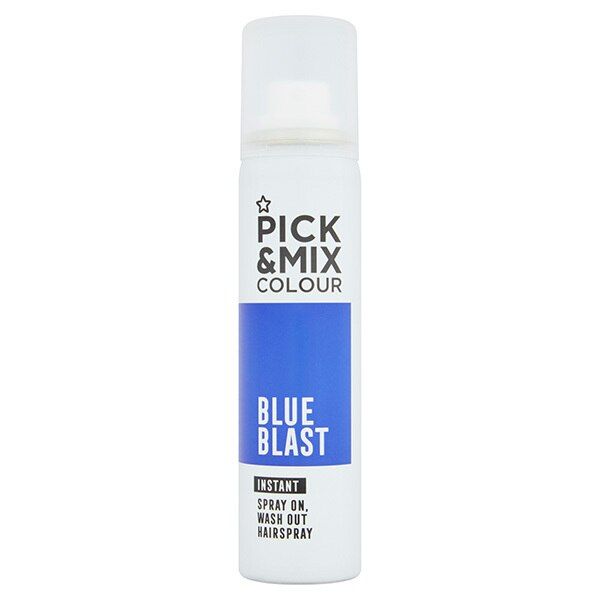 Pick & Mix Temporary Hair Colour Spray Black 75ml Blue