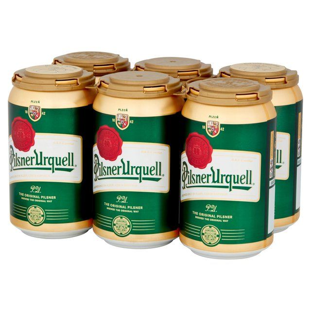 Pilsner Urquell Beer Lager Cans   6 x 330ml
