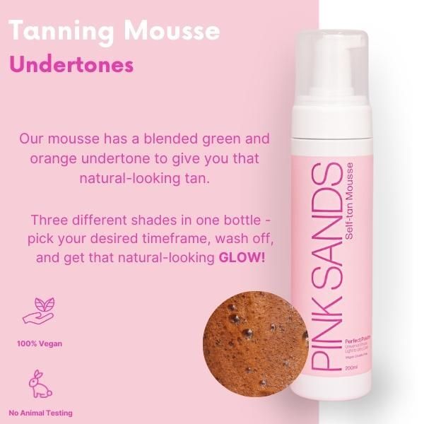 Pink Sands Tanning Mousse Light to Ultra Dark 200ml