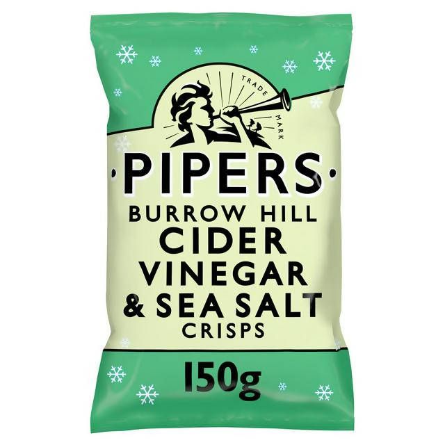 Pipers Burrow Hill Cider Vinegar & Sea Salt Sharing Crisps 150g